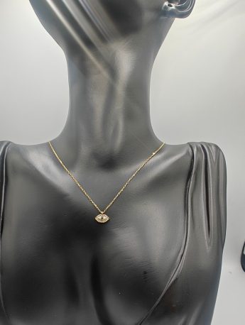 Yellow Gold Evil eye Pendant 18k